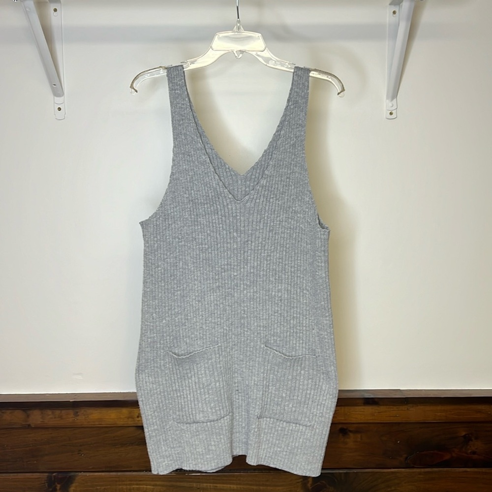 SHEIN Gray Knit Sleeveless Dress
